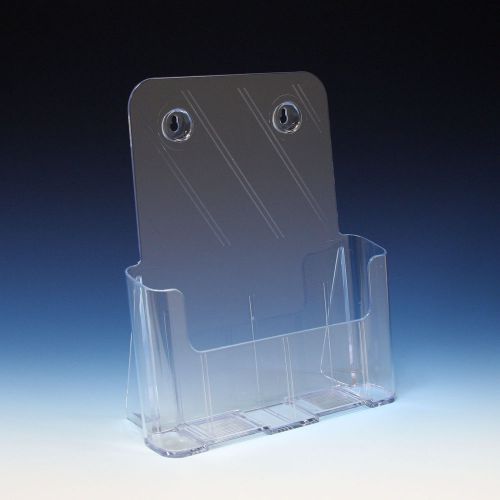 Plastic brochure holders - for material up to 8.5 inches wide - 16 unit case for sale