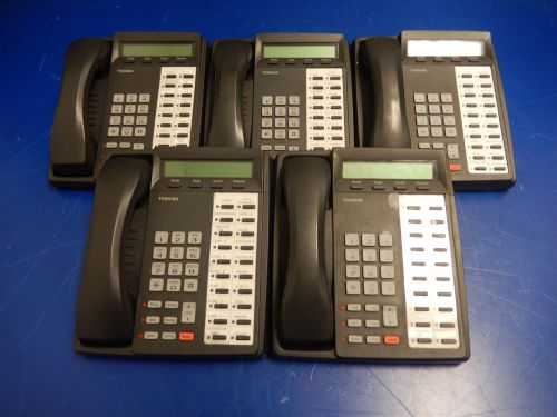 Lot of 5x toshiba dkt3020c-sd digital phone 3020 dkt 20-button display phone for sale