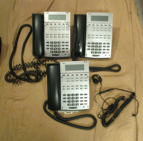 Untested NEC Aspire 22B IP1NA-12TXH -BK  PHONES LCD with curly cords as is