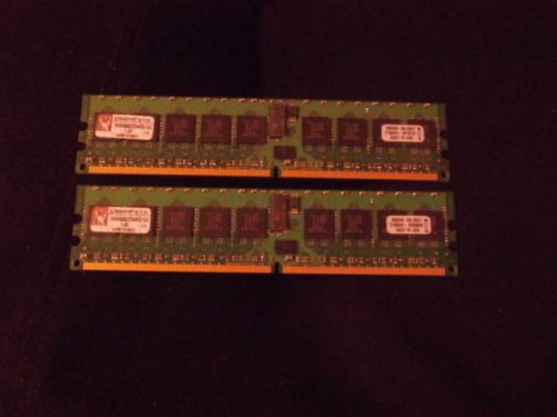 Lot of 2 Kingston 1GB 240 Pin 400MHz ECC REG Server Memory RAM KVR400D2S4R3/1G