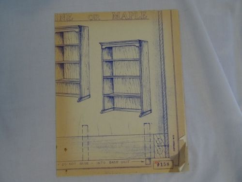 Wood Furniture Designs Blueprint  30&#034; and 40&#034; Bookcase Top 158 1972