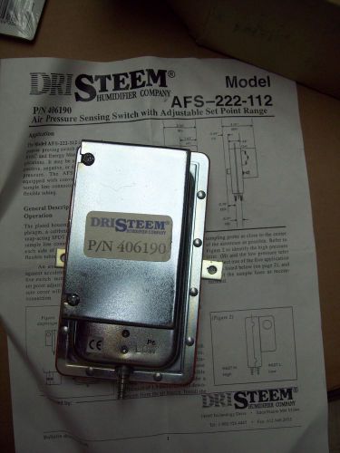 Dristeem afs 222-112 air pressure sensing switch with adjustable set point for sale