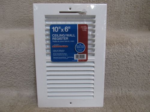 TRUAIRE H102M 10&#034; x 6&#034; Ceiling/Wall Register 2-Way Air Deflection, SmoothGlide