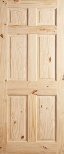 6 panel raised knotty pine stain grade solid core rustic interior wood doors new for sale