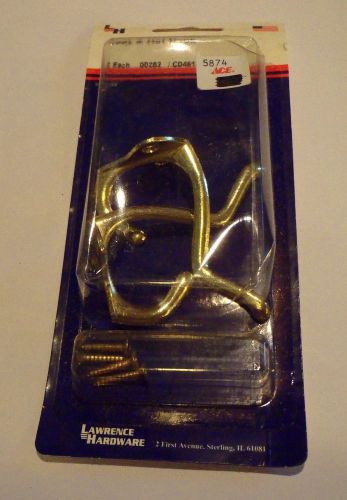 Lawrence Hardware Coat / Hat Hooks Bright Brass Plated 00282 CD4610S ~ NEW