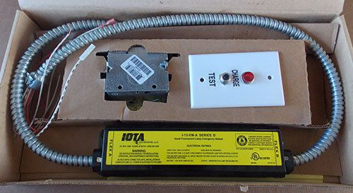 New iota i-13-em-a series d quad fluorescent lamp emergency ballast 120/277v for sale
