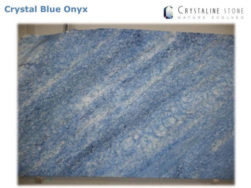 Blue Crystal Onyx Gemstone Slab Translucent stone Kitchen, Bath/Backsplash