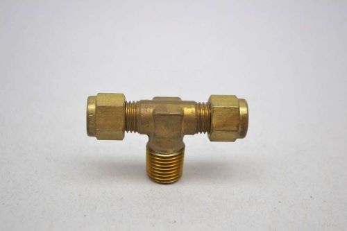 Swagelok b-400-3-4ttm brass 1/4in tube 1/4in npt tee branch fitting d431080 for sale