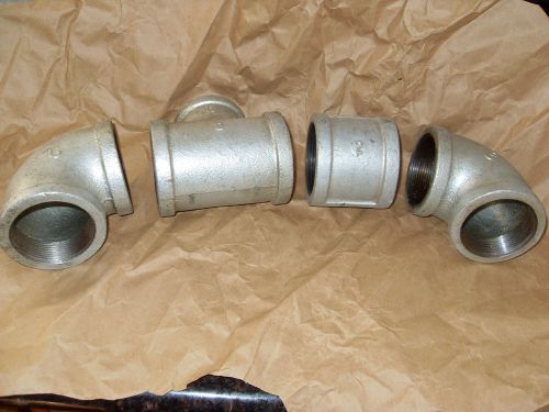 LOT OF (4) iron malleable pipe fittings 2&#034;
