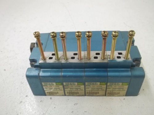 LOT OF 4 MAC VALVE 919A-PM-502MA SOLENOID VALVE (AS PICTURED) *USED*