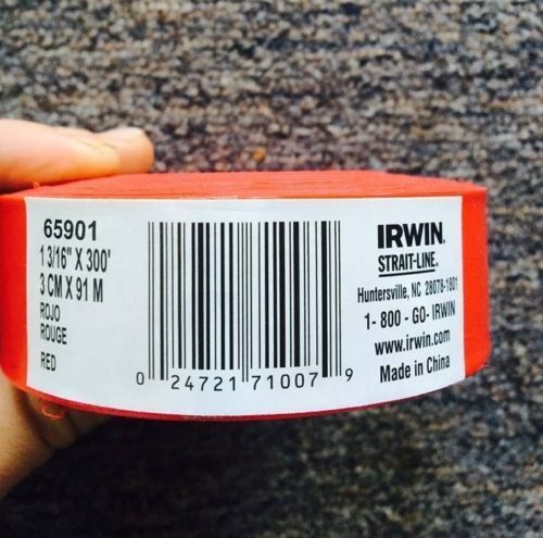 Irwin straight-line (65901) 1-3/16&#034; x 300&#039; red flagging tape (6 pack!) for sale