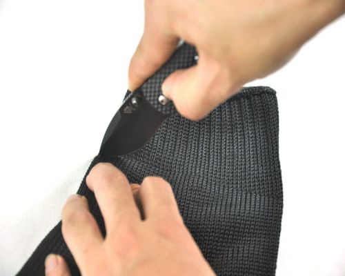 Safe black stainless steel wire safety works anti-slash cut resistance gloves for sale