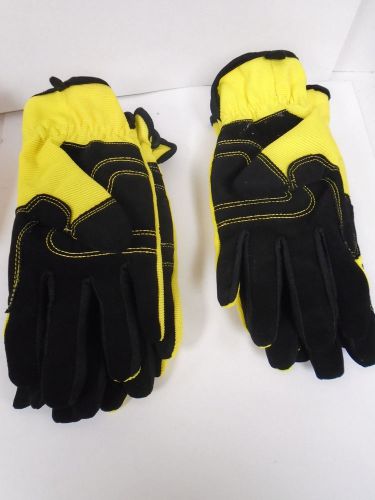 High Dex WORK GLOVE~&#034;Firm Grip&#034; 3101~YELLOW~Large Pack of 3