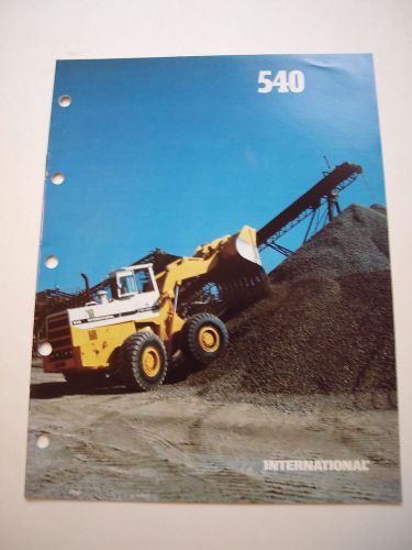 IH International Hough 540 Front-End Wheel Pay Loader Color Brochure 12p Org &#039;79
