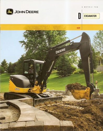 Equipment brochure - john deere - 60d - excavator - 2010 (e1639) for sale
