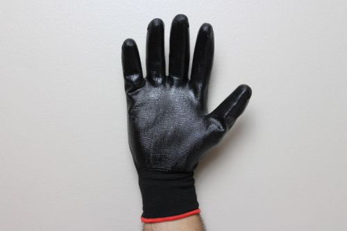 500Pairs Premium Tough Nitrile/ Rubber Coated Palm Work Gloves M L XL