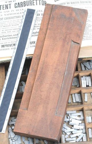 12.48&#034; giant number: 1 rare unused wood type letterpress printing block woodtype