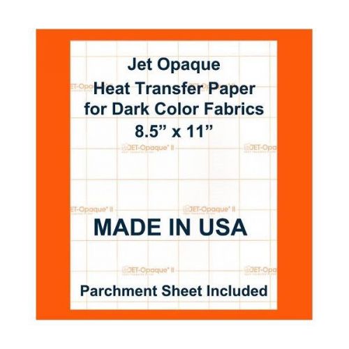 11&#034;X17&#034; Jet-Opaque 1 Step/Darks Heat Transfer Paper 50 Sheets Jet Dark Neenah