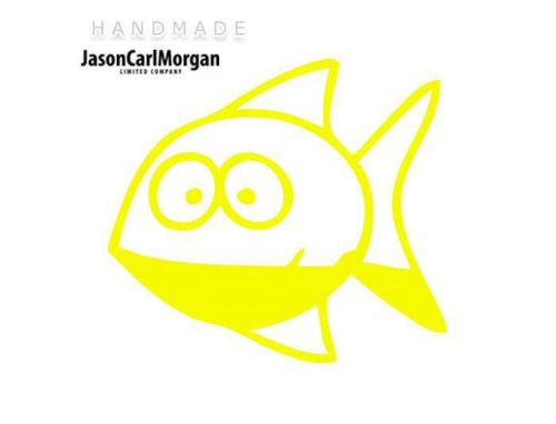 JCM® Iron On Applique Decal, Fish Neon Yellow