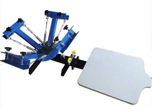 4 color 1 station Manual silk screen bench silk screen printer for flat surface