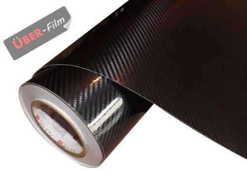 Uber-film high gloss carbon fibre self adhesive sign vinyl film sticky back roll for sale