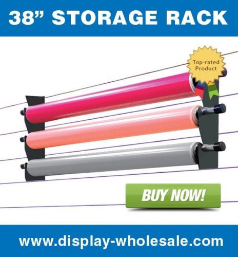Sign shop wall storage rack 38&#034; avery vinyl roland mutoh hp 3m (4 sets) for sale