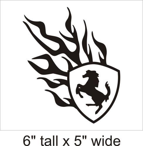 2X &#034;Horse Fire Logo&#034; Removable Wall Art Decal Vinyl Sticker Mural Decor-FA265