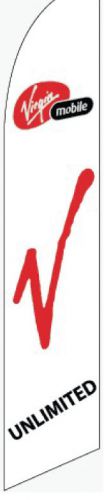 VIRGIN MOBILE UNLIMITED  X-Large Swooper Flag - N-1847