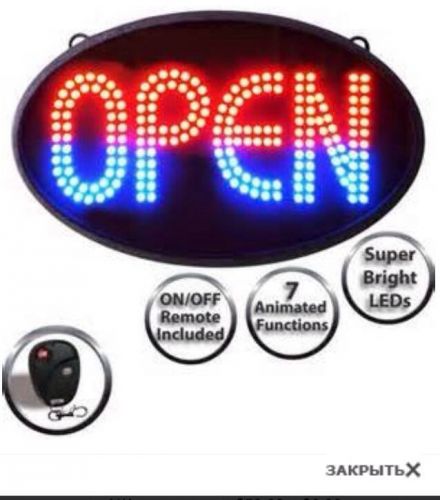 NEW Green Light Innovations Classic LED Open Sign  Red/blue