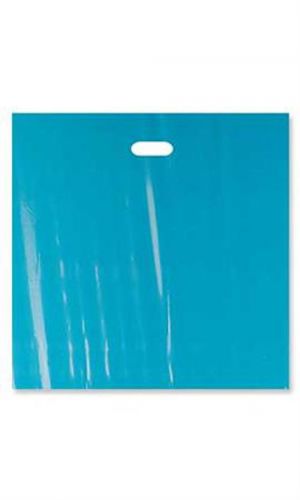 500 Jumbo Teal Low Density Merchandise Bag w/ die cut handles - 20&#034; x 20&#034; x 5&#034;