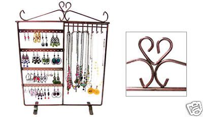 2 IN 1 DISPLAY WIRE RACK JEWELRY STAND HOLDER New
