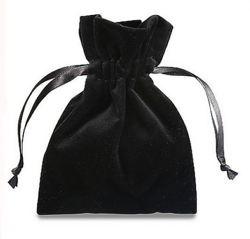 10 PCS Deluxe Plush Velvet Black Pouches Jewelry Gift Bag W Drawstrings 4 x 5.5&#034;