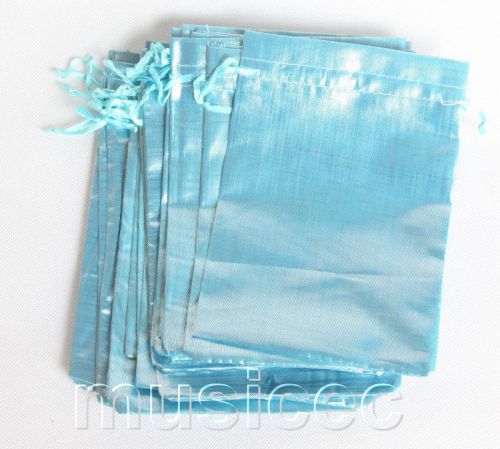 20 piece 5&#034;X7&#034; sky blue cloth thick Jewelry Pouch bags Gift packing T940A36