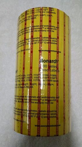 New Monarch 1131 Clearance Genuine Avery Dennison 1 Line Price gun labels 8 roll