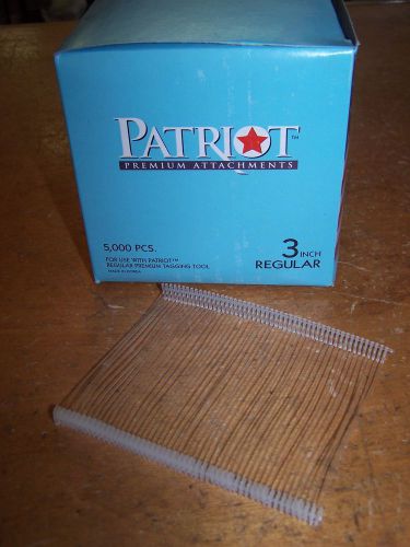 Lot of 5000 Patriot 3&#034; Regular Barbs Tagging Gun Pricing Price Tag Attacher