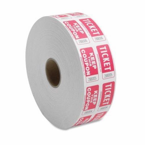 Sparco Ticket Roll, Double w/Coupon, 2000/RL, Red (SPR99220)