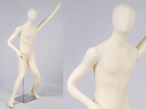 Male full body white jersey covered body form #jf-m01softx for sale
