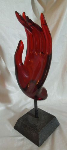 Gorgeous Vintage Department Store Display Ruby Red Lady&#039;s Fashion Hand Mannequin