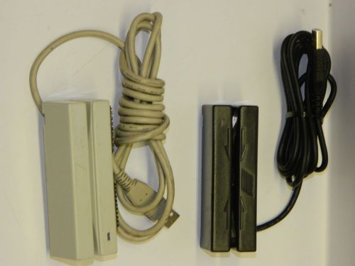 (2x)  MagTek USB Swipe Card Reader  (21040102, black) (21040107,  white)