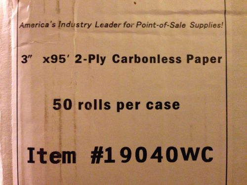 3&#034; x 95&#039; 2 ply carbonless white/canary for sale