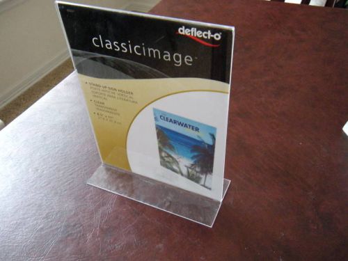 New deflecto preimium stand up sign holder w/warranty for sale