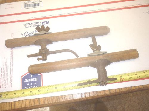 2 EXTRA NICE  OLD ANTIQUE 2 MAN WOOD SAW TOOL HANDLES