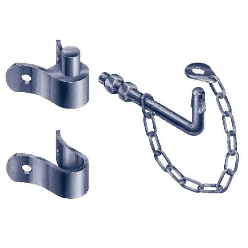 Elgate field gate pack fgp7 post gudgeon hinge strap chain latch galvanised for sale