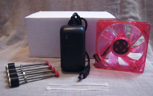 Red Circulated Air Fan Kit w LIGHT for LITTLE GIANT HOVABATOR FARM Forced Air