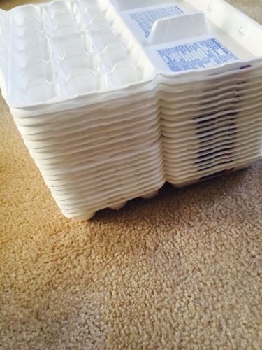 20 Styrofoam Egg Cartons 18 Count White