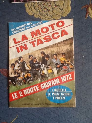 LIBRETTO RIVISTA BROCHURE MOTO IN TASCA CORRIERE RAGAZZI 1972 MOTOCROSS FANTIC