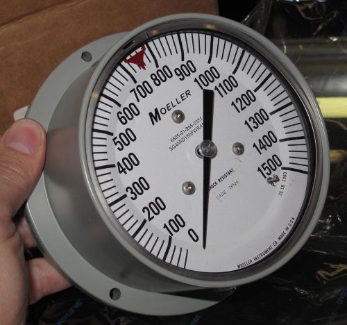 Moeller 0-1500 psi 4.5&#034; pressure gauge sg4mid15hpwranag mil-g-18997 military nos for sale