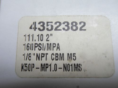 (Q10-6) 1 LOT OF 2 NIB SMC K50P-MP1.0-N01MS 0-160 PSI PRESSURE GAUGES