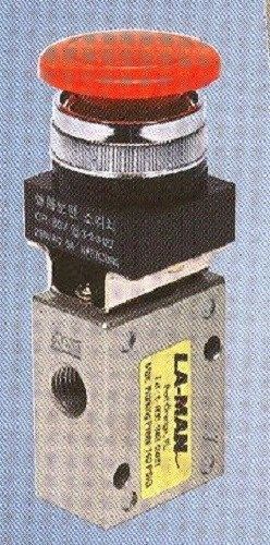 PALM BUTTON SAFETY VALVE 1/4&#034; NPT 2 WAY BY LA-MAN PN SMV220-02-30 NEW!