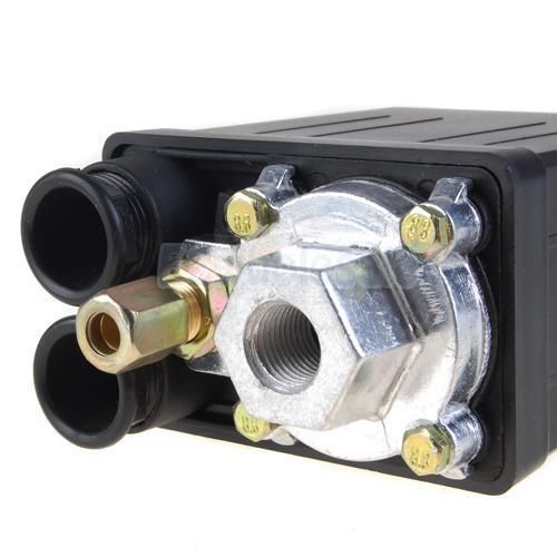 Uniporous Air Compressor Pressure Switch Control Valve 175PSI 12Bar 240V Black